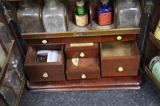 A Victorian mahogany apothecary cabinet, 11.5in.